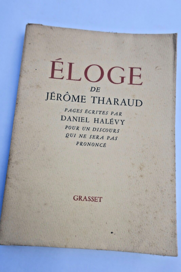 HALEVY (Daniel). Eloge de Jérôme Tharaud + dédicace – Image 3