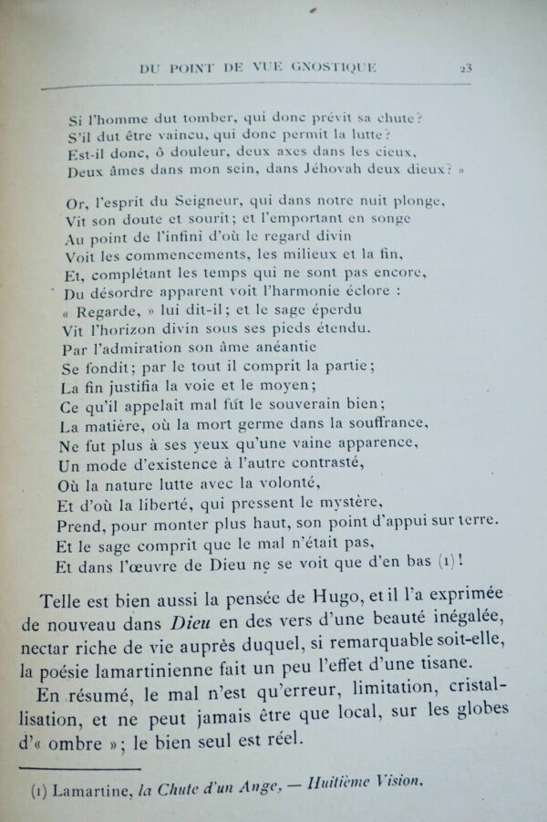 Hugo  Essai sur la philosophie de Victor Hugo, du point de vue gnosti + dédicace – Image 7