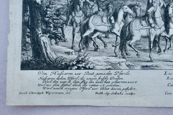 Hussards 32 x 22 cm. gravure sur acier – Image 4