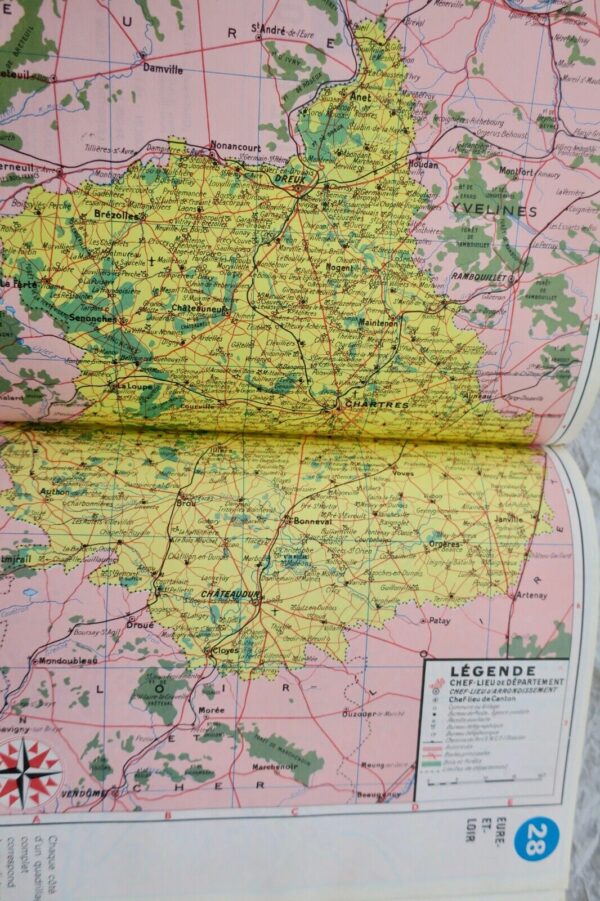 INDEX ATLAS DE FRANCE OBERTHUR 1977  LISTE DES LOCALITES NOMENCLATURE DES COMMUN – Image 8