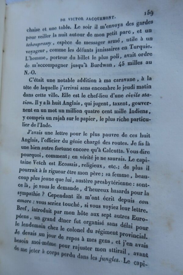 Inde Correspondance de Victor Jacquemont avec sa famille voyage 1833 – Image 6