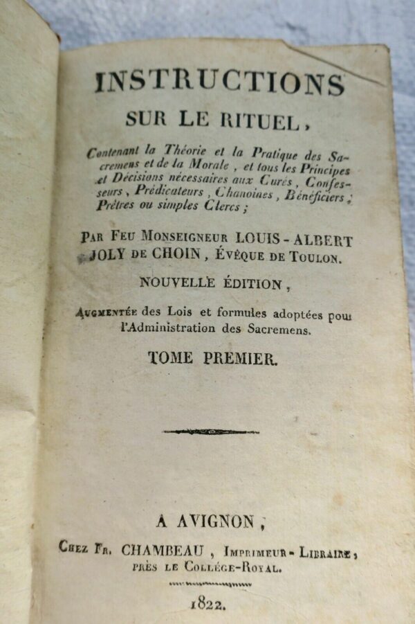 Instructions sur le rituel contenant la théorie et la pratique des sacremens – Image 12