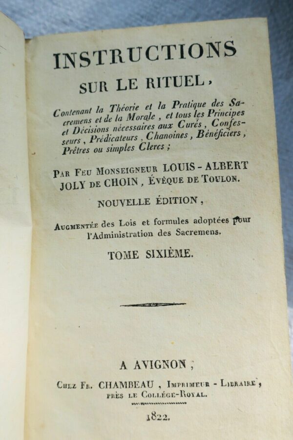 Instructions sur le rituel contenant la théorie et la pratique des sacremens – Image 6