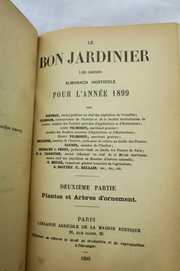 JARDIN  le bon jardinier 1899 – Image 3