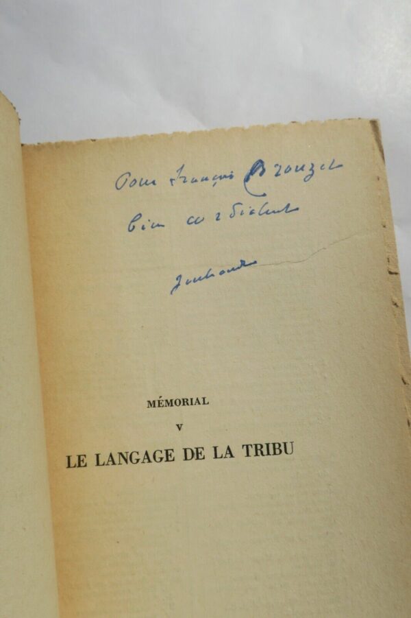 JOUHANDEAU (Marcel). Le Langage de la tribu S.P. + dédicace – Image 6