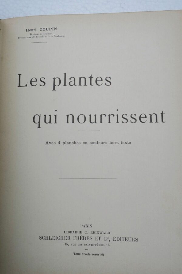 Jardin Coupin, Henri. Les plantes qui nourrissent, qui guérissent, 1905 – Image 9