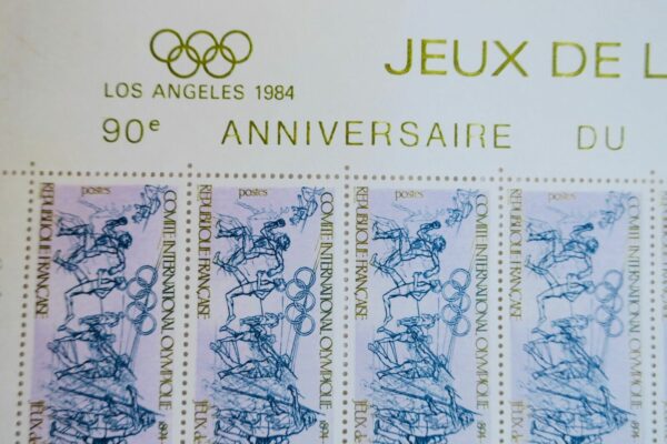 Jeux olympiques 1984 20 timbres de 4 frs JO – Image 5