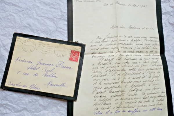 Josette André Romane belle lettre autographe manuscrite & signée