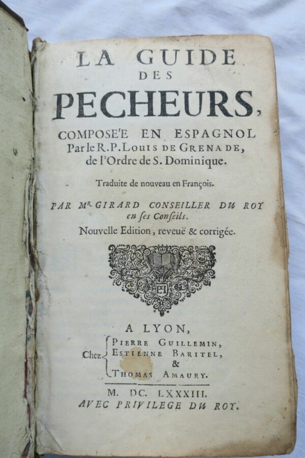 La guide des pecheurs, composee en espagnol par R.P. Louis de Grenade 1683 – Image 3