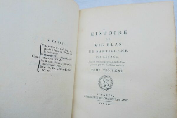 Lesage Histoire de Gil Blas de Santillane 1804 rel. Allo – Image 8