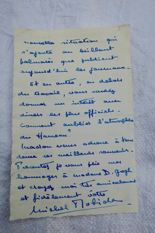 Lettre manuscrite autographe Michel Robida – Image 3