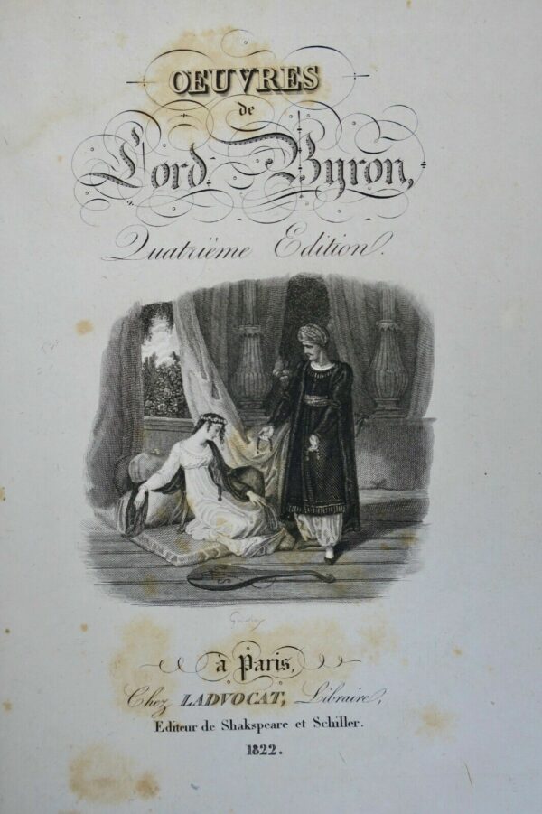 Lord Byron 8/8 1822 dessinées par Westall et Dévéria – Image 3