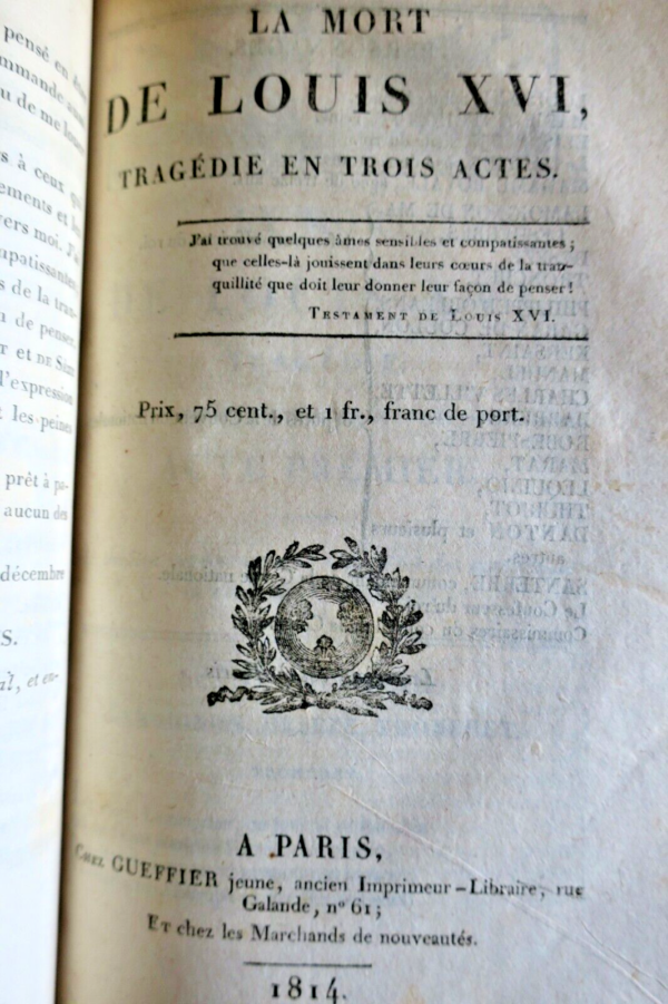 Louis XVI a son auguste et respectable frère Louis XVIII...le triomphe de la... – Image 12