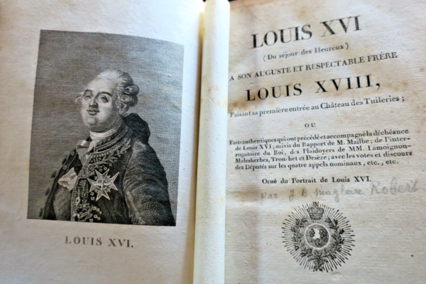 Louis XVI a son auguste et respectable frère Louis XVIII...le triomphe de la...