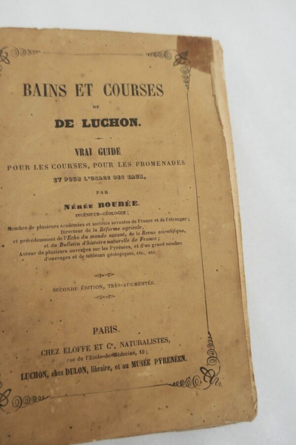 Luchon Boubée  Bains et courses de Luchon, vrai guide 1860 – Image 3