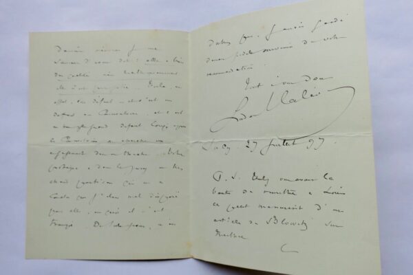 Ludovic Halévy belle lettre autographe manuscrite – Image 3