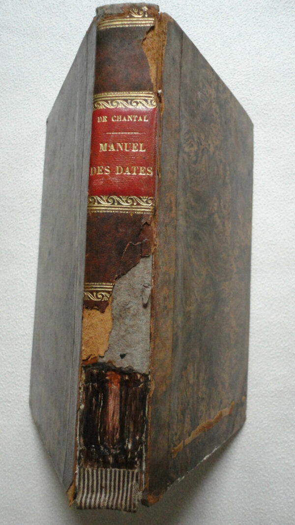 MANUEL DES DATES EN FORME DE DICTIONNAIRE OU REPERTOIRE 1839