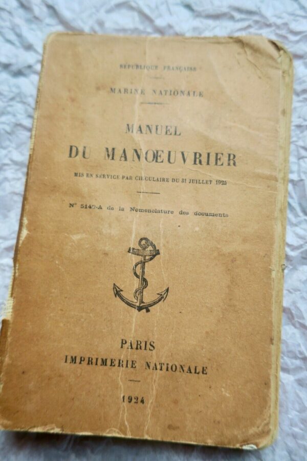 MARINE manuel de menoeuvrier 1924 – Image 3