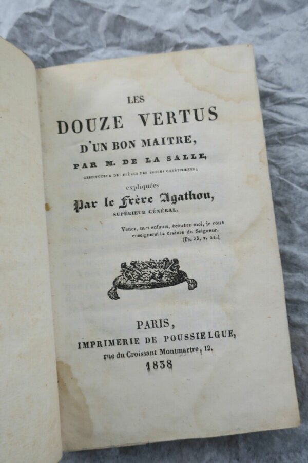 Maitre  LES DOUZE VERTUS D'UN BON MAÎTRE 1838 – Image 3