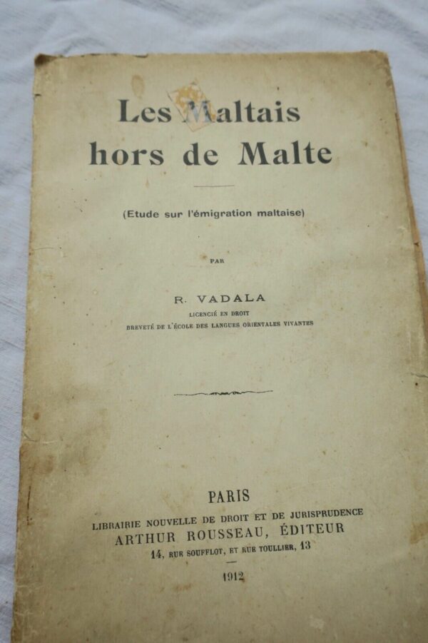 Malte Les maltais hors de Malte 1912 – Image 3