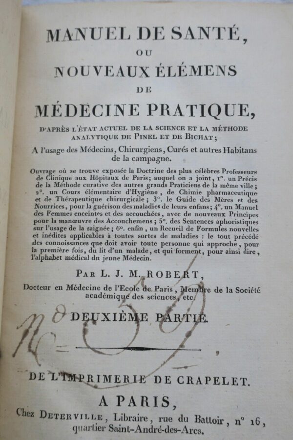 Manuel de santé ou nouveaux élémens de médecine pratique 1805 – Image 8