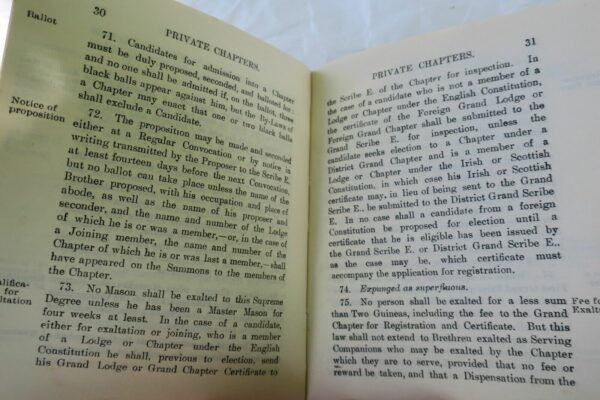 Masons General Regulations Established by the Supreme Grand Chapter 1917 – Image 4