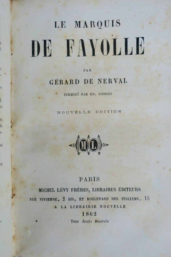 NERVAL LES FILLES DU FEU 1864 – Image 5