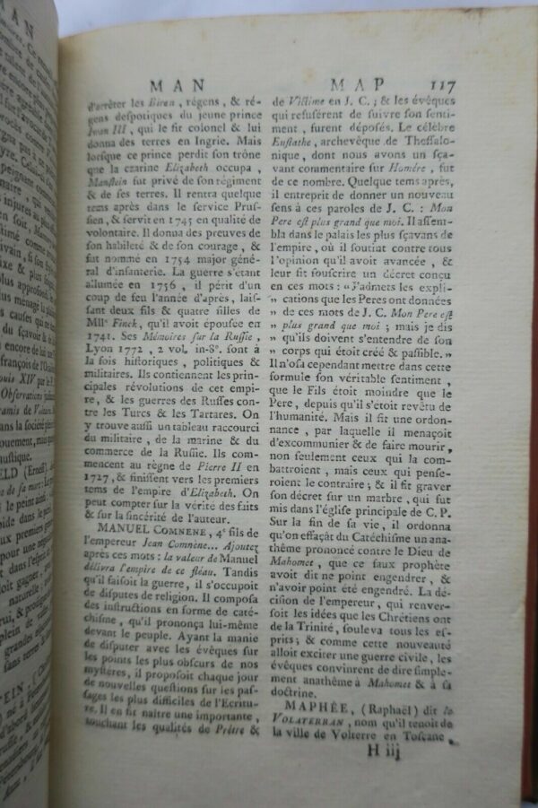 Nouveau dictionnaire historique, ou histoire abrégée de tous les hommes 1786 – Image 7