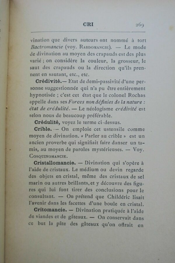 Occultisme  Dictionnaire d'Orientalisme, d'Occultisme et de Psychologie 1896 – Image 3