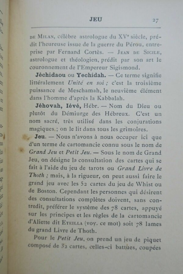 Occultisme  Dictionnaire d'Orientalisme, d'Occultisme et de Psychologie 1896 – Image 7