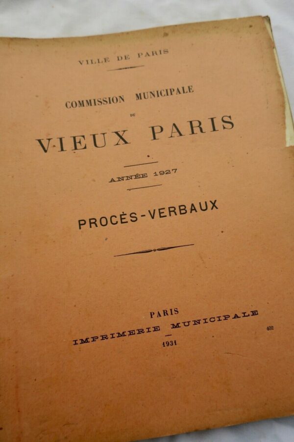 PARIS COMMISSION MUNICIPALE DU VIEUX PARIS,1927 – Image 4