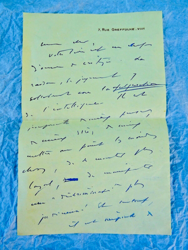 PROUST Reynaldo Hahn Lettre autographe signée