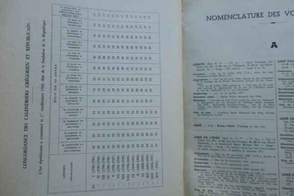 Paris Nomenclature des voies publiques et privées par la Ville de Paris 1951 – Image 8