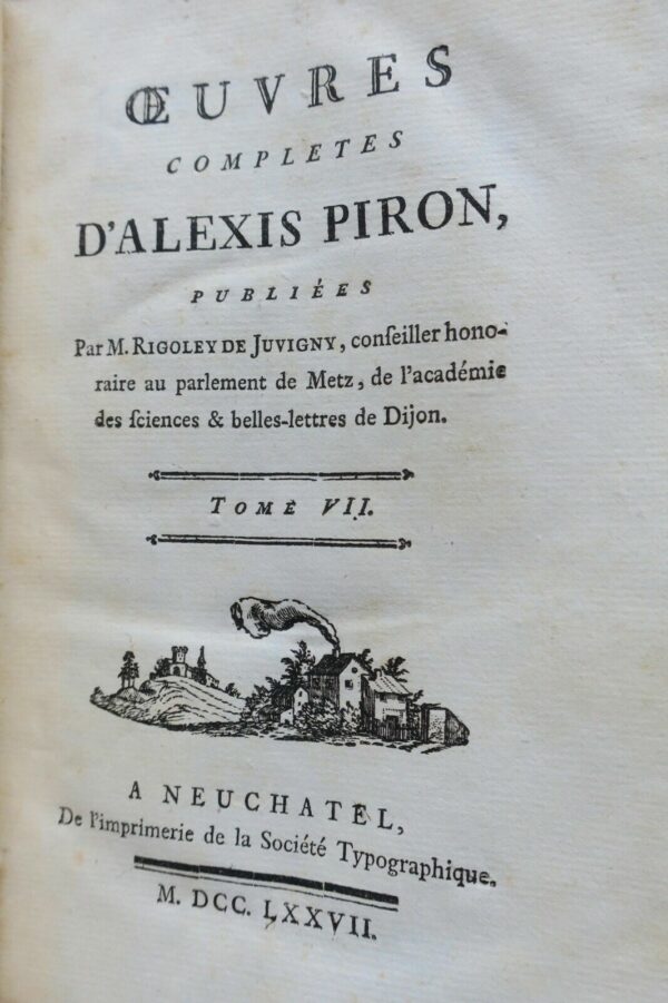 Piron  Oeuvres complètes d'Alexis Piron 1777 – Image 7