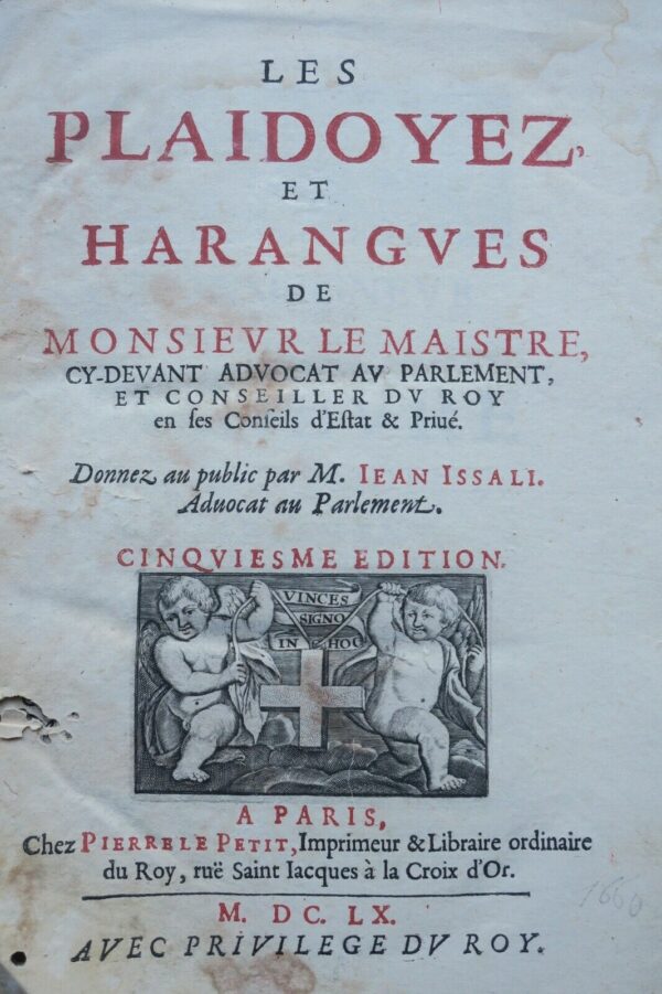 Plaidoyez et Harangues de Monsieur Le Maistre 1660 – Image 4