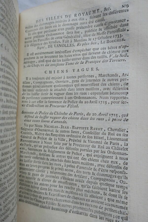 Police Dictionnaire ou Traité de la police générale des villes 1775 – Image 4