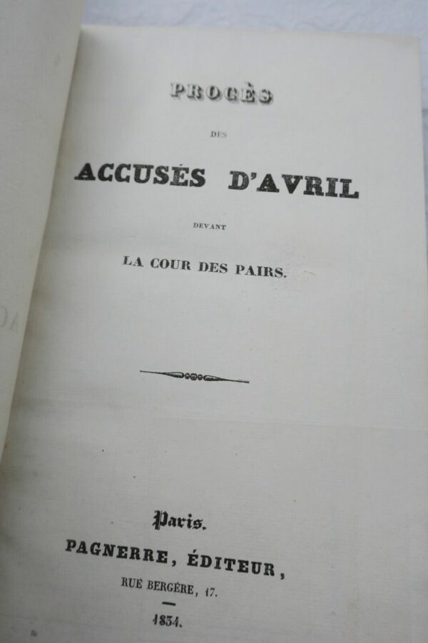 Procès des accusés d'avril devant la cour des pairs 1834 – Image 3