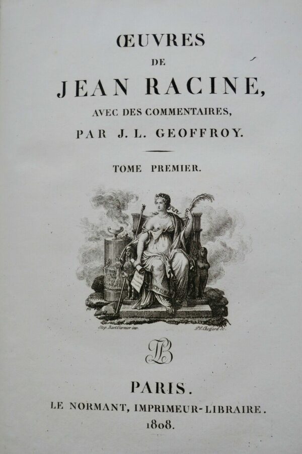 RACINE Oeuvres avec des commentaires Goeffroy 1808 – Image 6