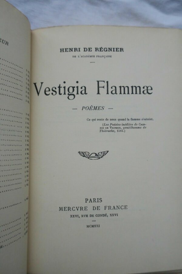 REGNIER Vestigia flammae 1921 – Image 4