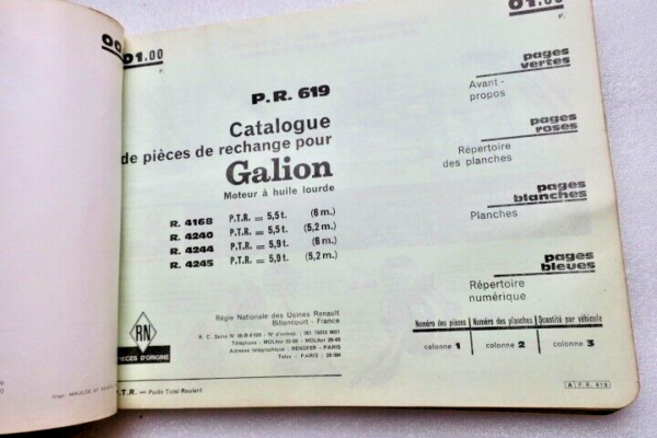 RENAULT Camion léger Galion catalogue de Pieces GALION - GOELETTE – Image 16