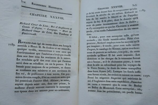 SAUMUR Bodin Recherches historiques sur la ville de Saumur 1812 – Image 6