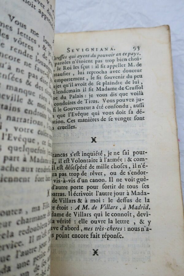 SEVIGNE Sevigniana ou recueil de pensées ingénieuses, d' anecdotes...1756 – Image 5