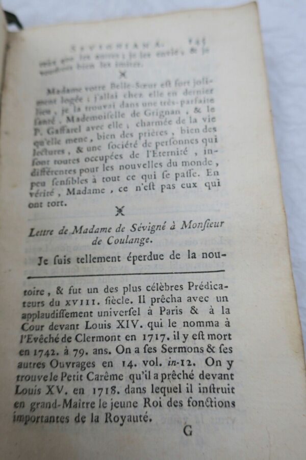 SEVIGNE Sevigniana ou recueil de pensées ingénieuses, d' anecdotes...1756 – Image 9