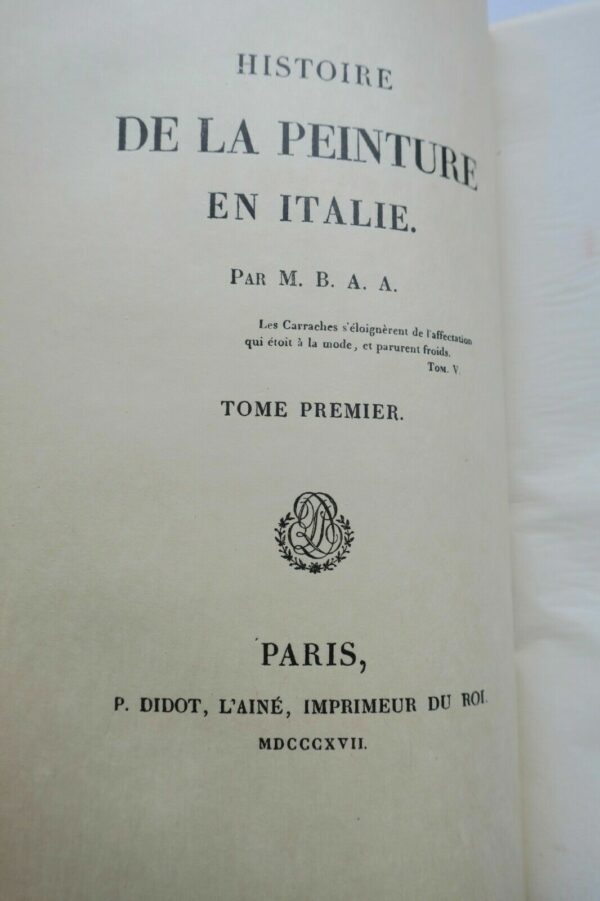 STENDHAL HISTOIRE DE LA PEINTURE EN ITALIE sur Arches nté 1924 – Image 8