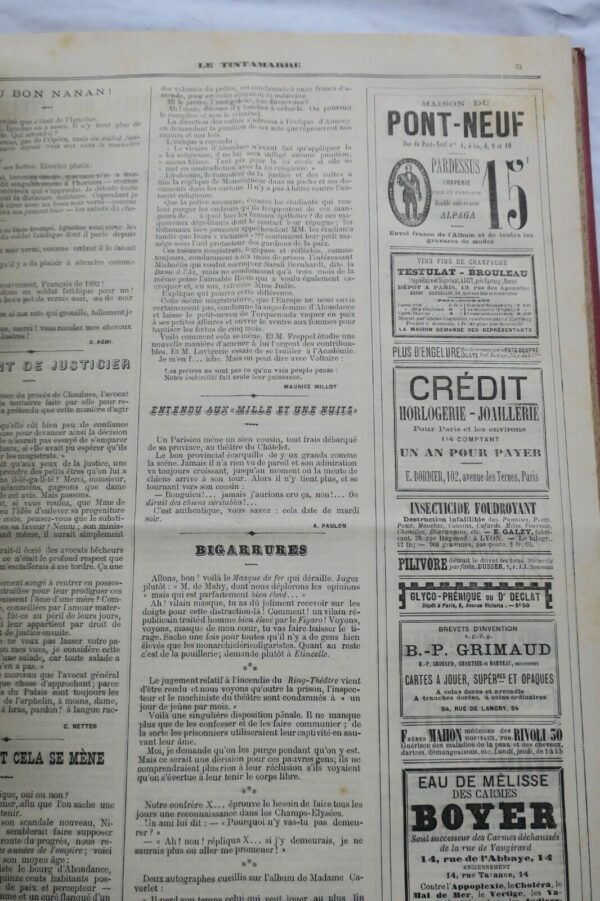 Satire The Tintamarre is a French satirical weekly 1882 – Image 9