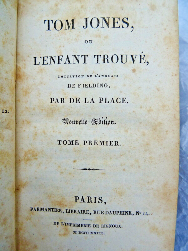 Tom Jones ou l'Enfant Trouvé - imitation de l'anglais  de Fielding 1823 – Image 6