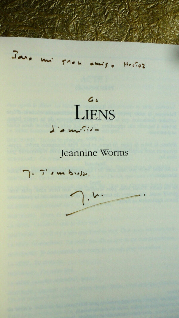 WORMS JEANNINE LIENS   dédicacé – Image 3