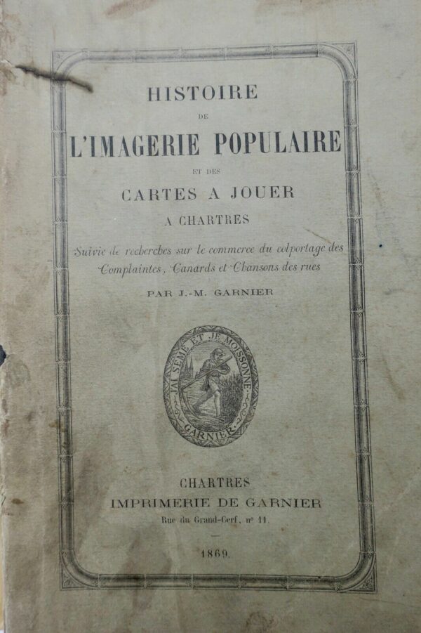 carte Histoire de l'imagerie populaire et des cartes à jouer 1869 – Image 3