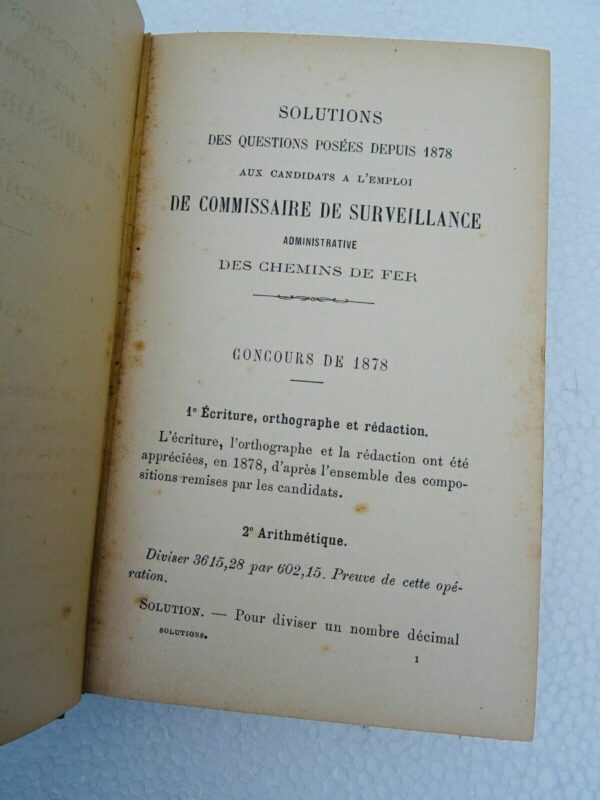 emploi de commissaire de surveillance administrative des chemins de fer 1898 – Image 9