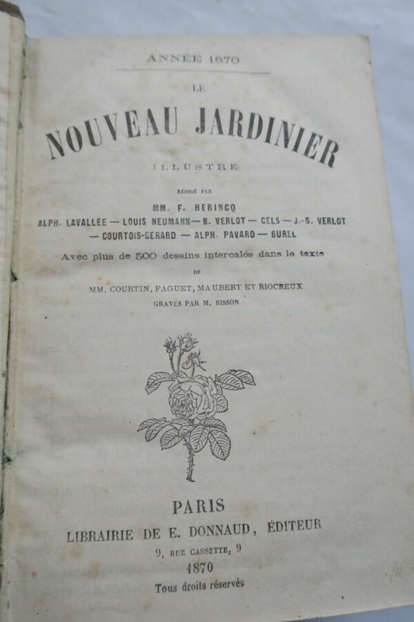 jardin Le nouveau jardinier illustré 1870 – Image 3